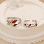 Gothic Red Crystal Ring
