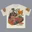 Guitarist Print Round Neck Cotton T-shirt