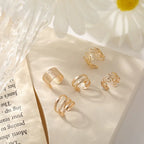 Vintage Gold Leaves Non-Piercing Clip Earring