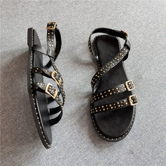 Fashion Rivet Strap Gothic Sandal