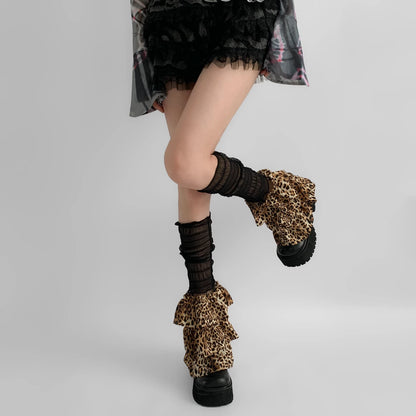Gothic Leopard Lace Summer Sock