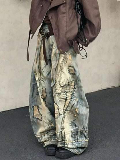 Embroidered Gothic Destruction Pant