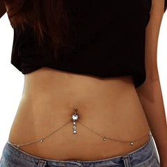 Stainless Steel Chain Gothic Belly Ring