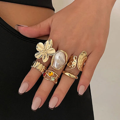 European Baroque Pearl Gothic Ring