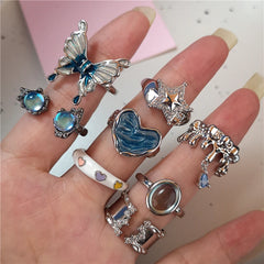 Unisex Insect Exaggeration Cicada Gothic Ring