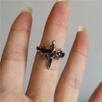 Gothic Black Spider Ring