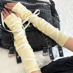 Gothic Long Strappy Glove