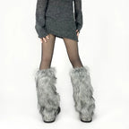 Gothic Wolf Fur Knee-length Sock
