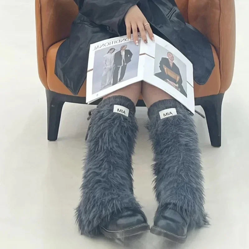 Gothic Rabbit Fur Kawaii Plush Sock