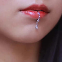 Clip-On CZ Fake Lip Stud