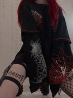 Gothic Slim Fit Long Sleeve Hoodie