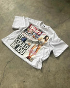 Alphabet Graphic Oversized Cotton T-shirt