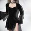 Velvet Bell Sleeve Mini Dress