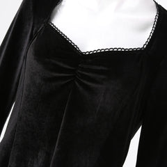 Velvet Bell Sleeve Mini Dress