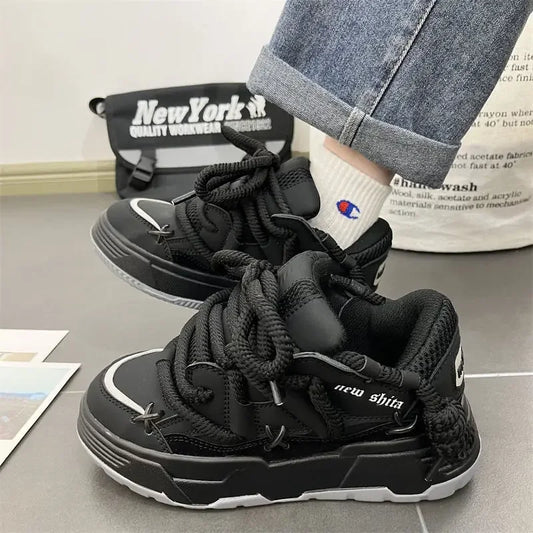 Black Gray Gothic Chunky Sneaker