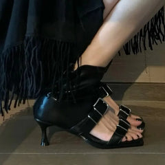 Square Toe Slingback Gothic High Heel