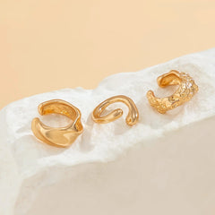 Chunky Metal No Piercing Clip Ear Cuff Earring