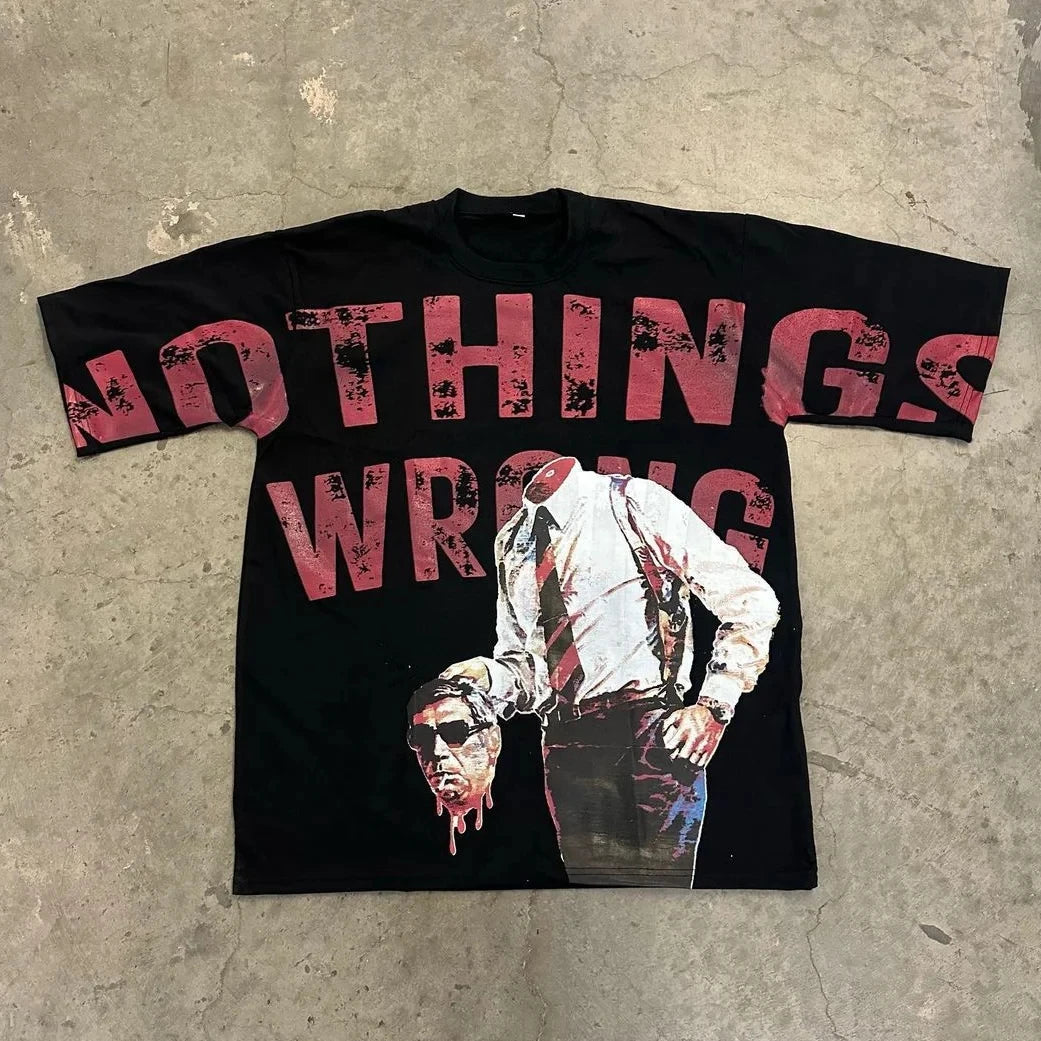 Punk Rock Graphic Cotton Oversized T-shirt