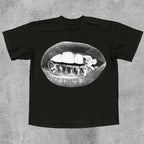Y2K Retro Graphic Printed Oversized Cotton T-shirt