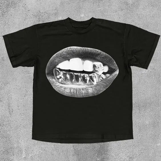 Y2K Retro Graphic Printed Oversized Cotton T-shirt