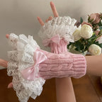 Gothic Lace Bowknot Winter Glove