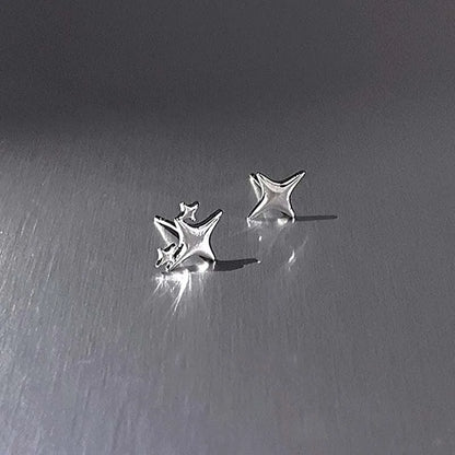 Hollow Pentagonal Star Asterism Stud Earring