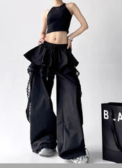 Lace Patchwork Cargo Pants