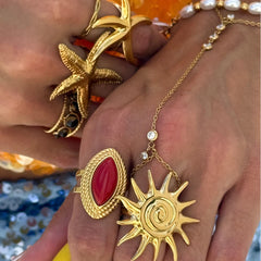 Ocean Wind Spiral Gothic Ring