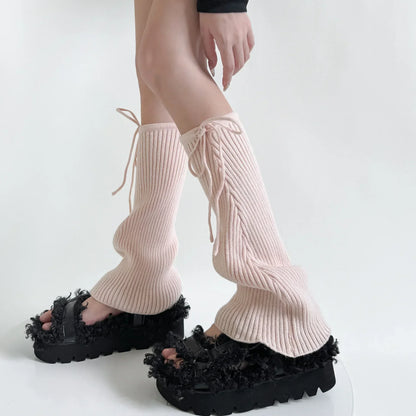 Gothic Knitted Strappy Flared Sock