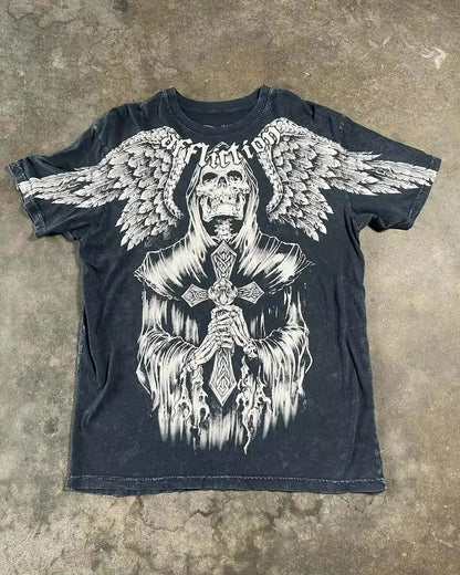 Humpty Lock Print Vintage Cotton T-shirt