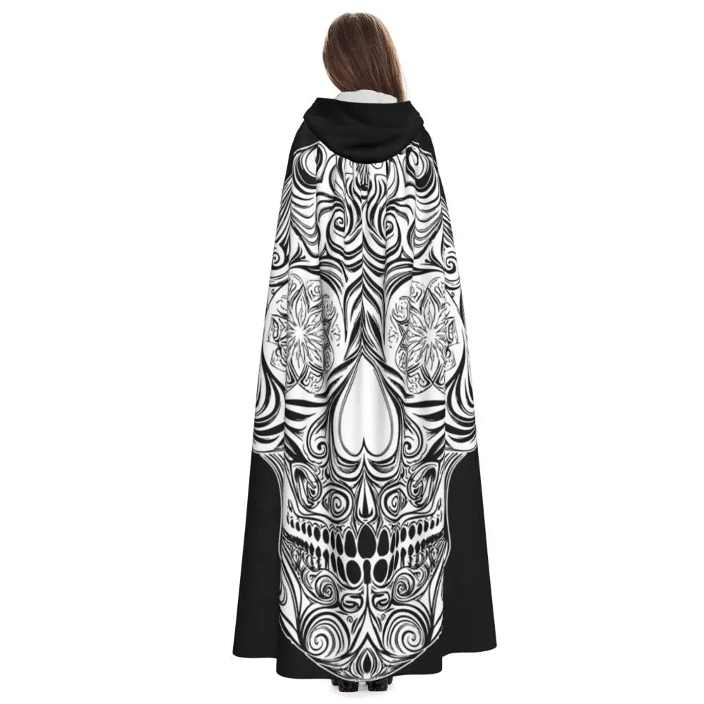 Skeleton Long Hooded Cloak