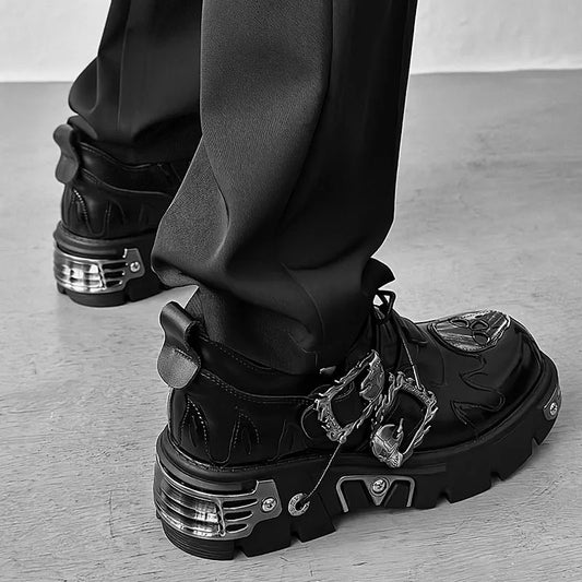 Punk Gothic Motorcycle Platform Sneaker
