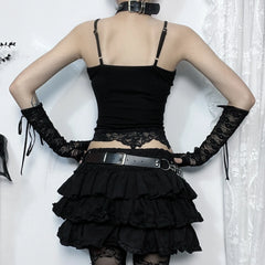 Punk Cartoon Print Grunge Crop Top