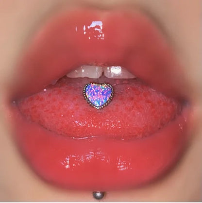 Titanium Steel Anti-Allergy Short Rod Tongue Ring
