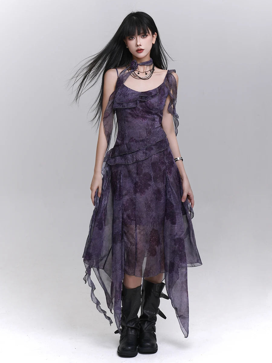 Slimming Soft Strap Midi Dress