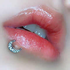 Moon Zirconia Bioflex Lip Stud