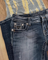 Retro Blue Wash Pants