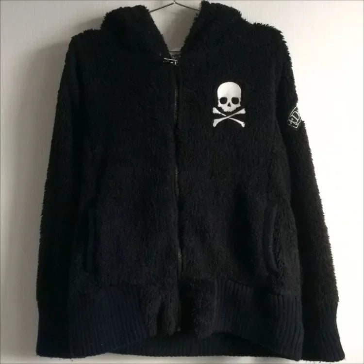 Gothic Cross Skull Zipper Hoodie