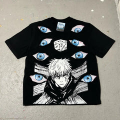 Japanese Hip Hop Graphic Cotton T-shirt