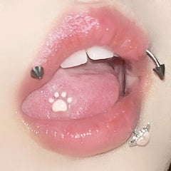 Color Changing Dog Paw Bear Paw Tongue Ring