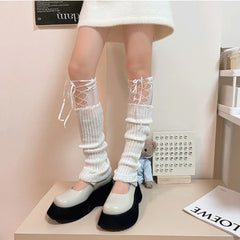 Gothic Lace Strap Ballet Sock