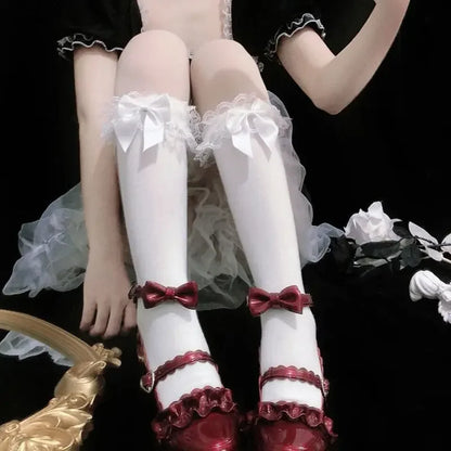 Gothic Skull Bat Cosplay Sock
