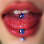 16mm Titanium Steel Colorful Ball Tongue Ring