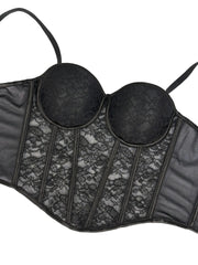Floral Lace Bustier Corset