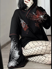 Gothic Slim Fit Long Sleeve Hoodie