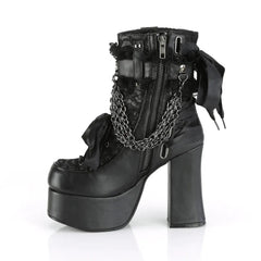 Chain Lace Up Bow Gothic High Heel