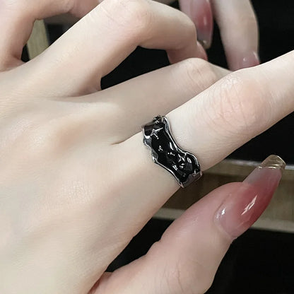 Unisex Retro Wings Skull Gothic Ring