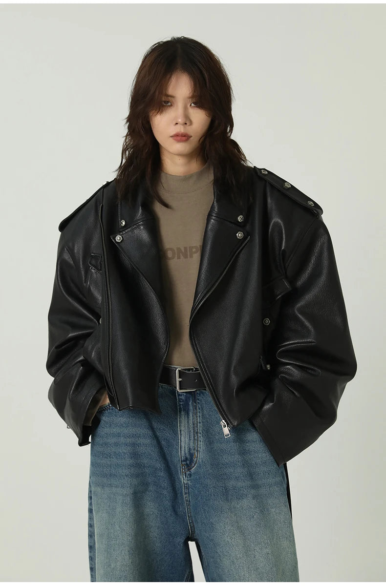 Unisex Oversized Motorcycle Jacket Secondary image