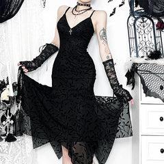 Vintage Bodycon Straps Midi Dress