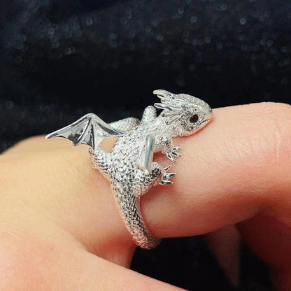 Blue Dragon Gothic Ring